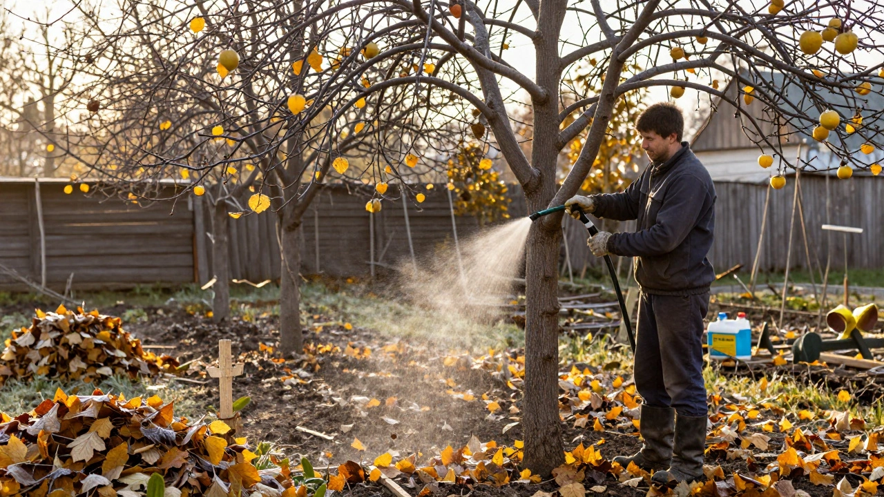 Чем обработать сад осенью в октябре: пошаговая инструкция для защиты растений от зимних вредителей
