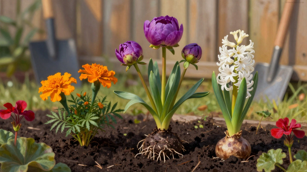 Луковицы тюльпанов и корневища пионов готовы к весенней посадке в грунт.
